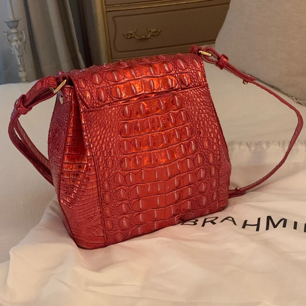 Brahmin RED DRAGON, rare Margo purse+small Veronica wallet. Perfect for holidays - Picture 6 of 12